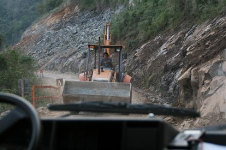 Aufregende Baustellenpassage